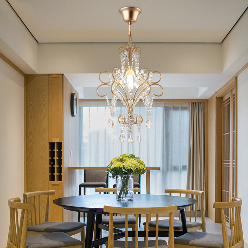 PRISTA PRISTA DI METALE LAMPAGGIO IN APPENDAMENTO RETRO 1 BULB BRANDA ALLIMINE A PENDENTE A BUSCINE CON IL CROVALO