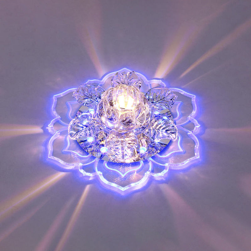 Bloemen Led Opbouw Plafondlamp Minimalistisch Helder Kristal Hal Inbouwlamp