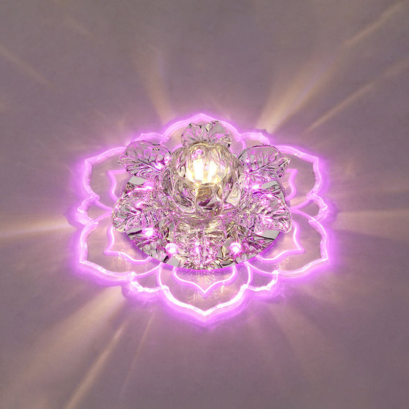 Bloemen Led Opbouw Plafondlamp Minimalistisch Helder Kristal Hal Inbouwlamp