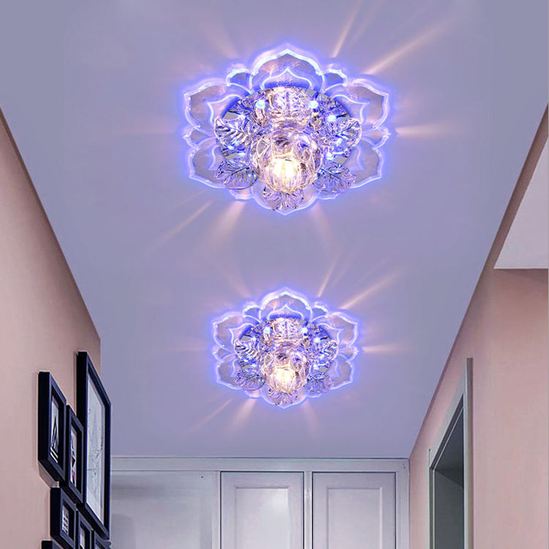 Bloemen Led Opbouw Plafondlamp Minimalistisch Helder Kristal Hal Inbouwlamp