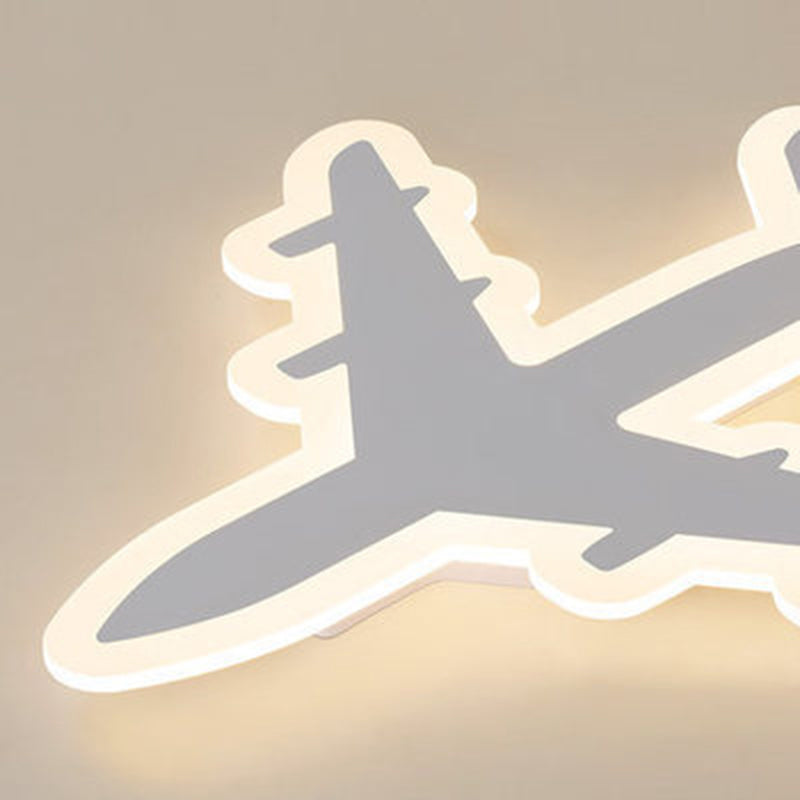 Plafonnier d'avion en acrylique pour enfants, plafonnier Led blanc à montage en Surface pour chambre à coucher