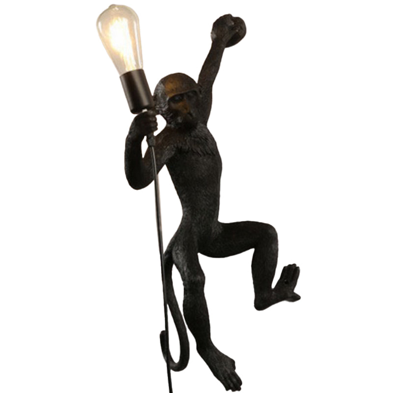 Art Deco Monkey Lámpara montada en la pared Resina 1 Cabez