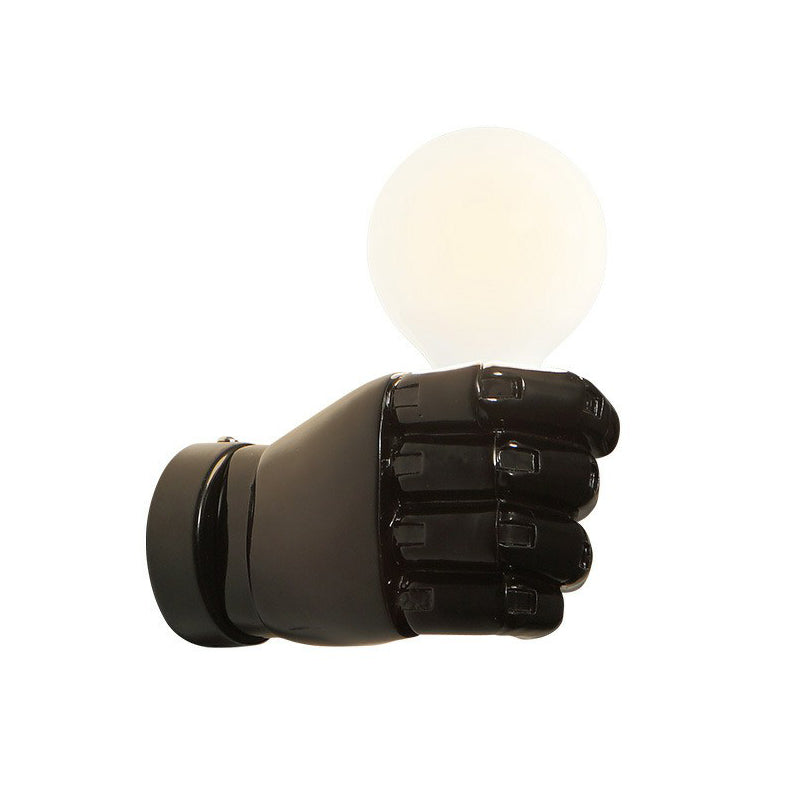Hars vuist wandlamp armatuur artistieke 1 bol wand gemonteerde verlichting voor restaurant