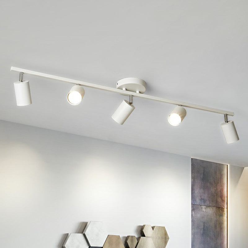 Metal Tube Spotlight Track Lamp Modern Semi Flush Mount Ceiling Light for Clothing Store