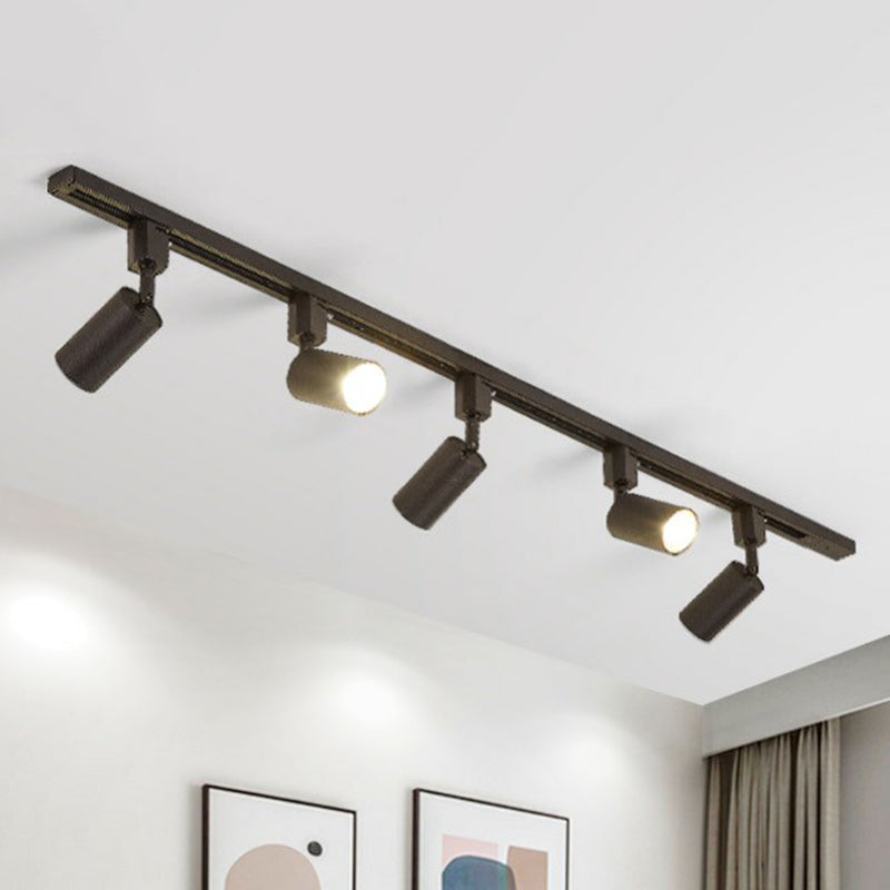 Lampe sur rail LED tubulaire de Style nordique, projecteur métallique pour salon, éclairage Semi-encastré