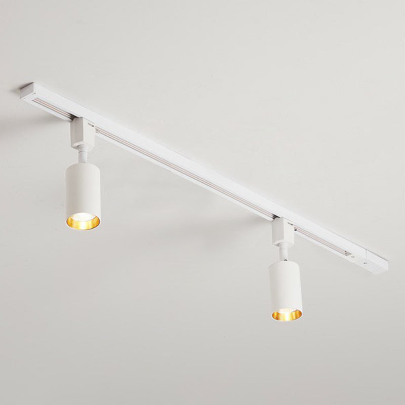 Lampe sur rail LED tubulaire de Style nordique, projecteur métallique pour salon, éclairage Semi-encastré