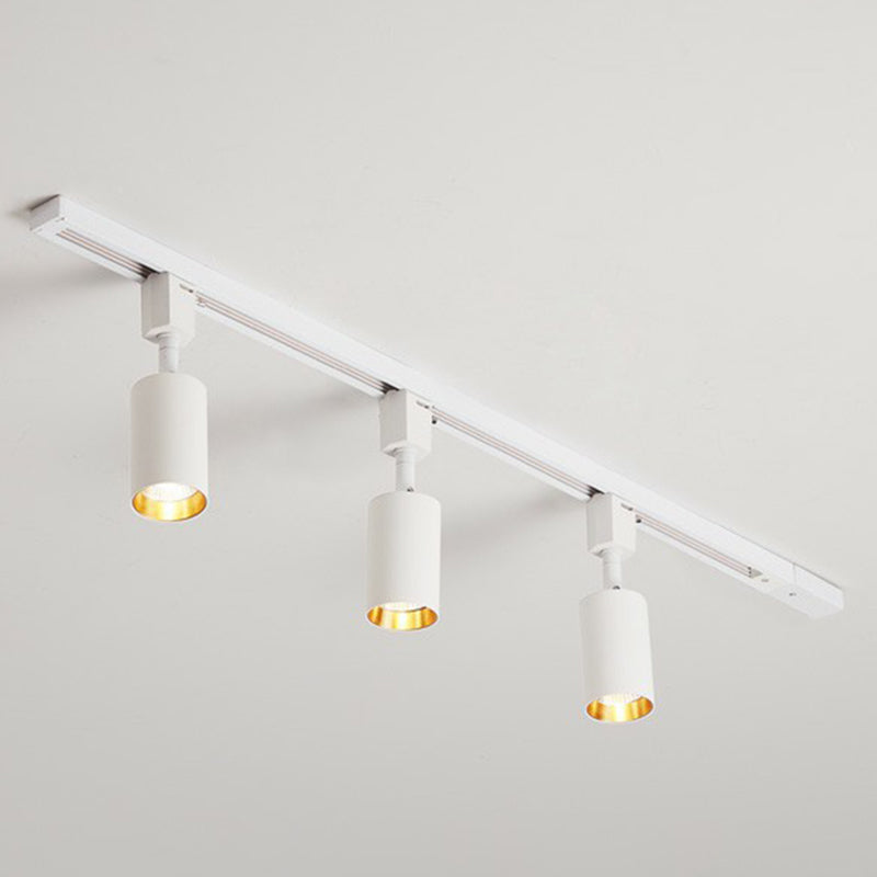 Lampe sur rail LED tubulaire de Style nordique, projecteur métallique pour salon, éclairage Semi-encastré