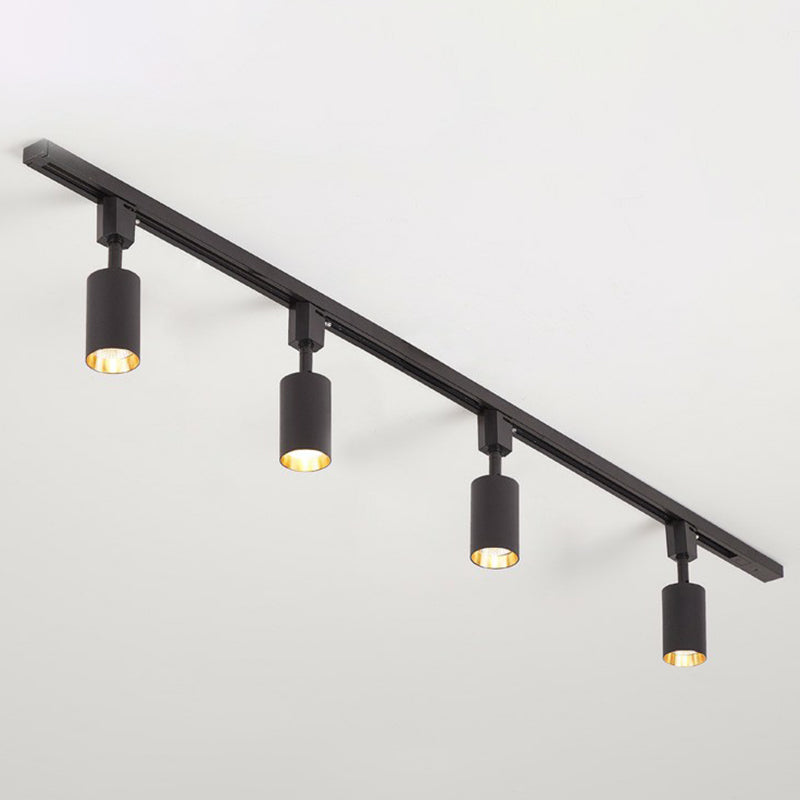 Lampe sur rail LED tubulaire de Style nordique, projecteur métallique pour salon, éclairage Semi-encastré