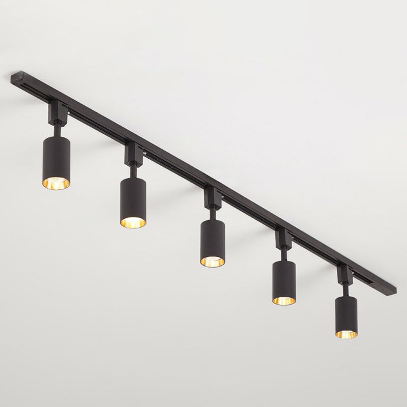Lampe sur rail LED tubulaire de Style nordique, projecteur métallique pour salon, éclairage Semi-encastré