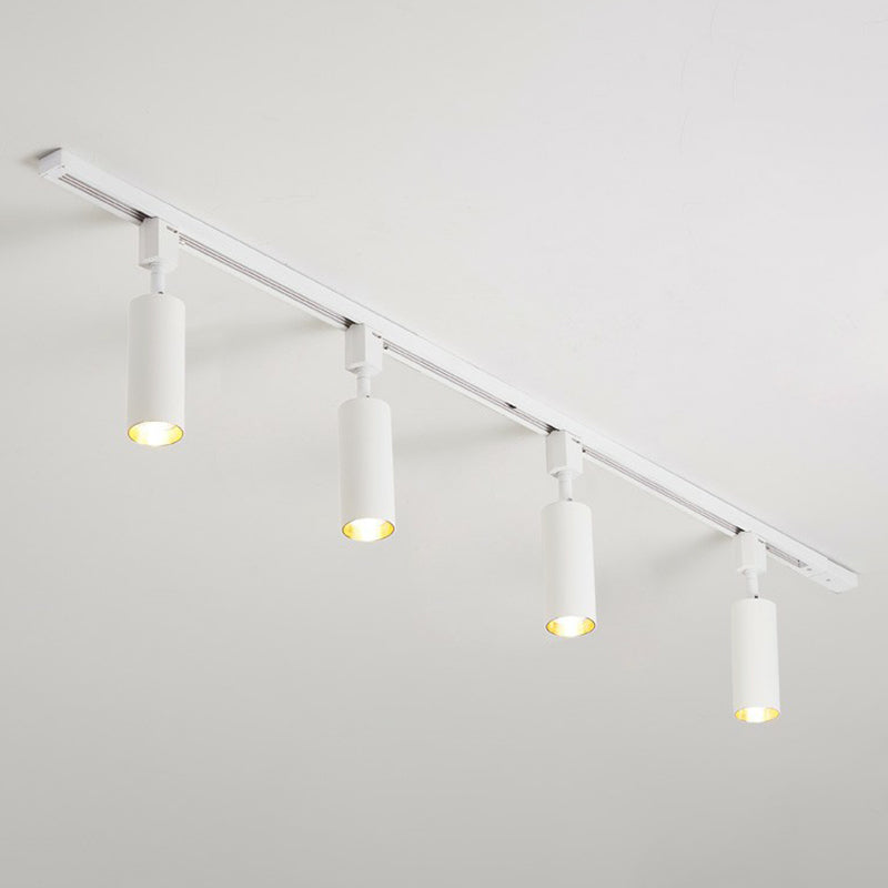 Lampe sur rail LED tubulaire de Style nordique, projecteur métallique pour salon, éclairage Semi-encastré