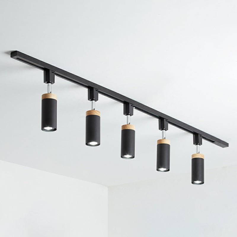 Éclairage sur rail de plafond tubulaire, projecteur en métal moderne, éclairage Semi-monté pour usage Commercial