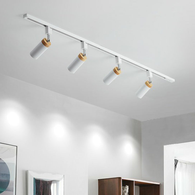 Éclairage sur rail de plafond tubulaire, projecteur en métal moderne, éclairage Semi-monté pour usage Commercial