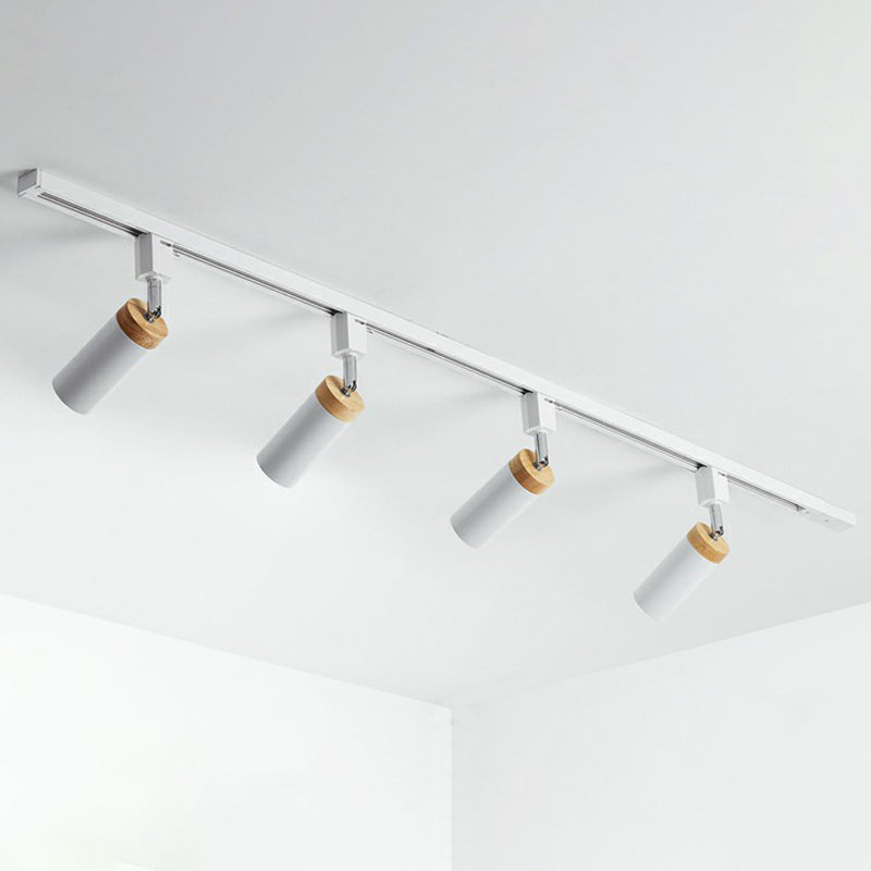 Éclairage sur rail de plafond tubulaire, projecteur en métal moderne, éclairage Semi-monté pour usage Commercial
