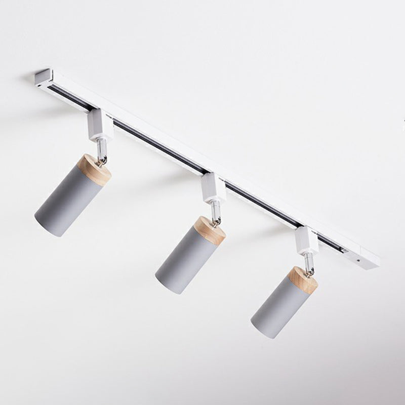 Éclairage sur rail de plafond tubulaire, projecteur en métal moderne, éclairage Semi-monté pour usage Commercial