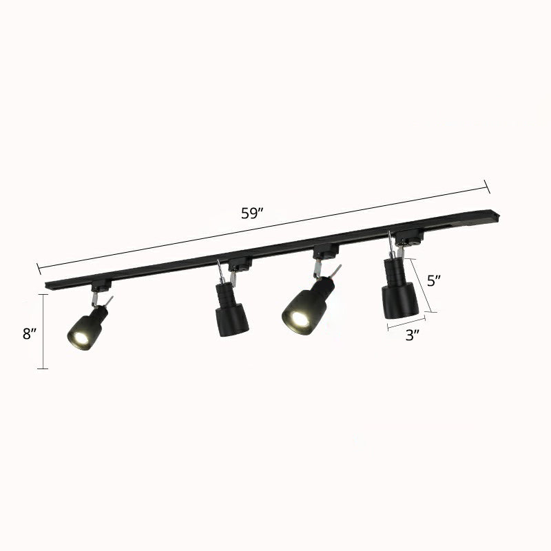 Grenade Spotlight Semi Flush Mount Minimalist Metal Living Room Track Lighting Fixture
