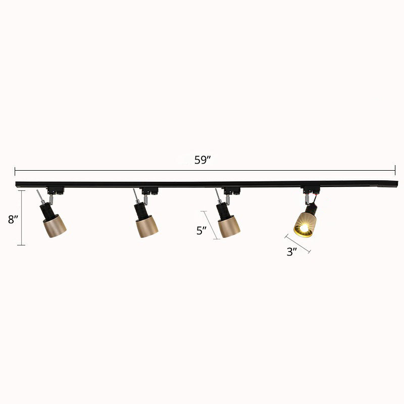 Grenade Spotlight Semi Flush Mount Minimalist Metal Living Room Track Lighting Fixture