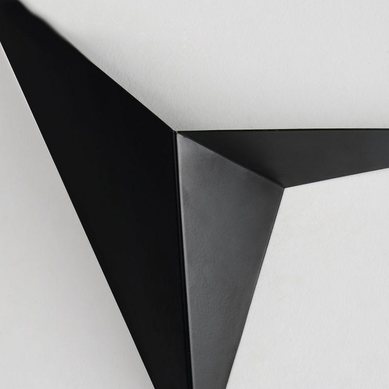 Minimalistic Triangle LED Sconce Fixture Metallic Corridor Flush Mount Wall Light