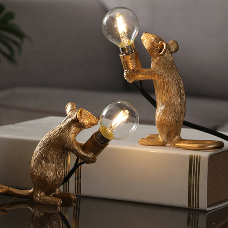 Lampada da tavolo a forma di topo in stile per bambini Lampa