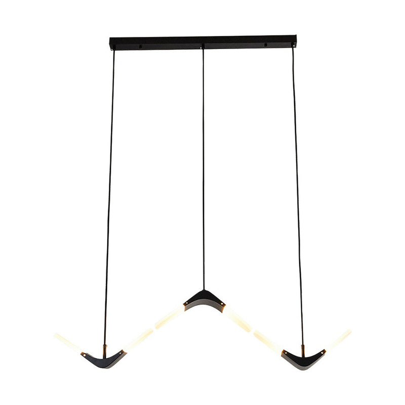 Acrylic Gull Shaped Cluster Pendant Decorative 3-Light Hanging Ceiling Light for Restaurant