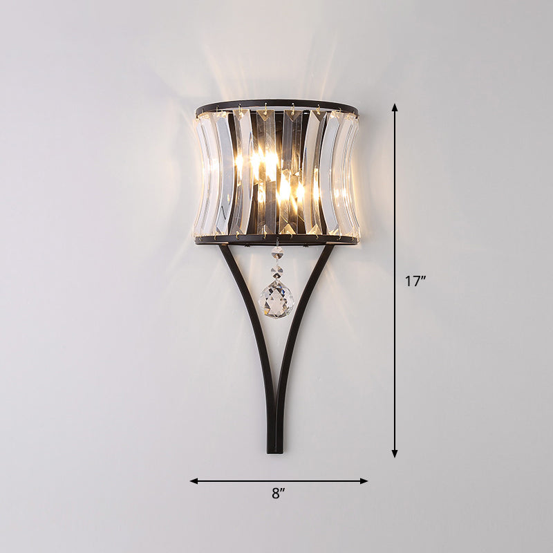 Crystal Flush Flush Murce Murce Traditional à 1 Light Moucle de chevet Mont d'éclairage