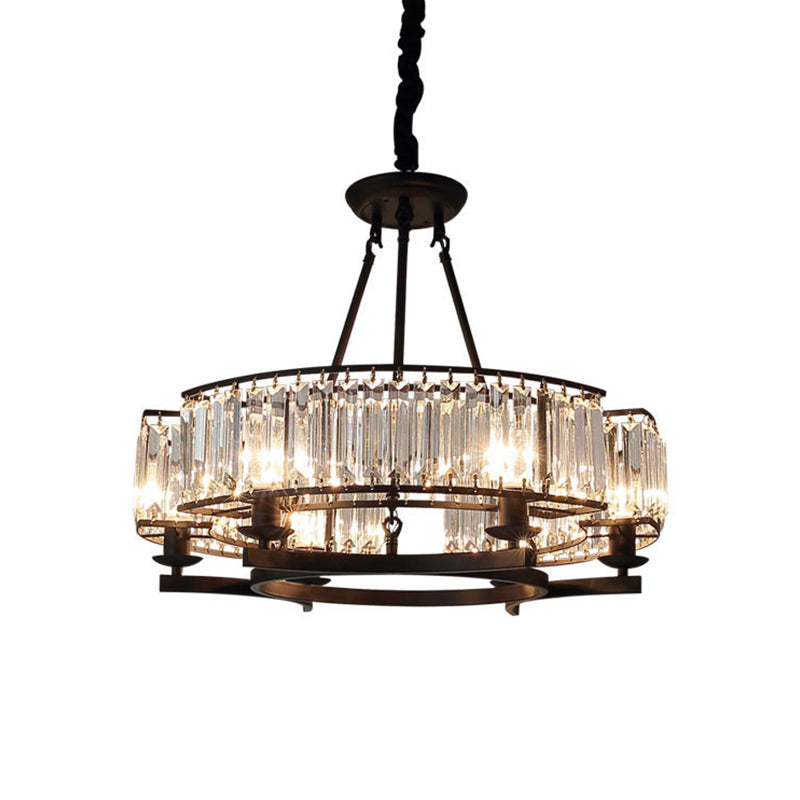 Moderne lusvormige kroonluchter kristal prisma hanger verlichtingsarmatuur voor woonkamer