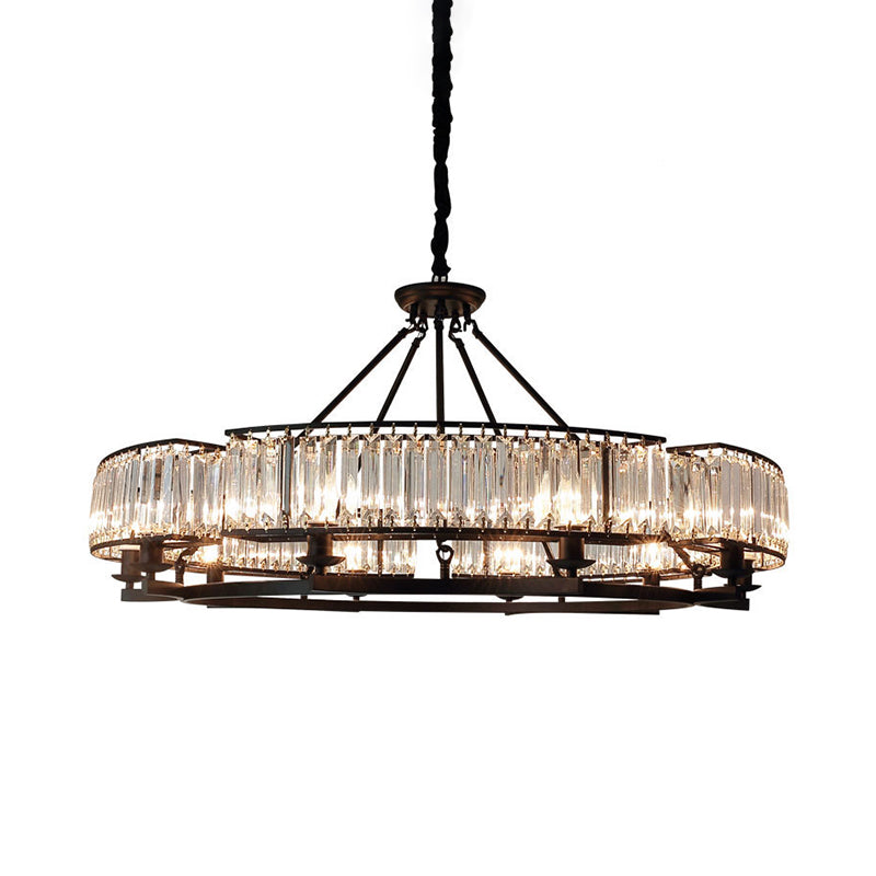 Moderne lusvormige kroonluchter kristal prisma hanger verlichtingsarmatuur voor woonkamer