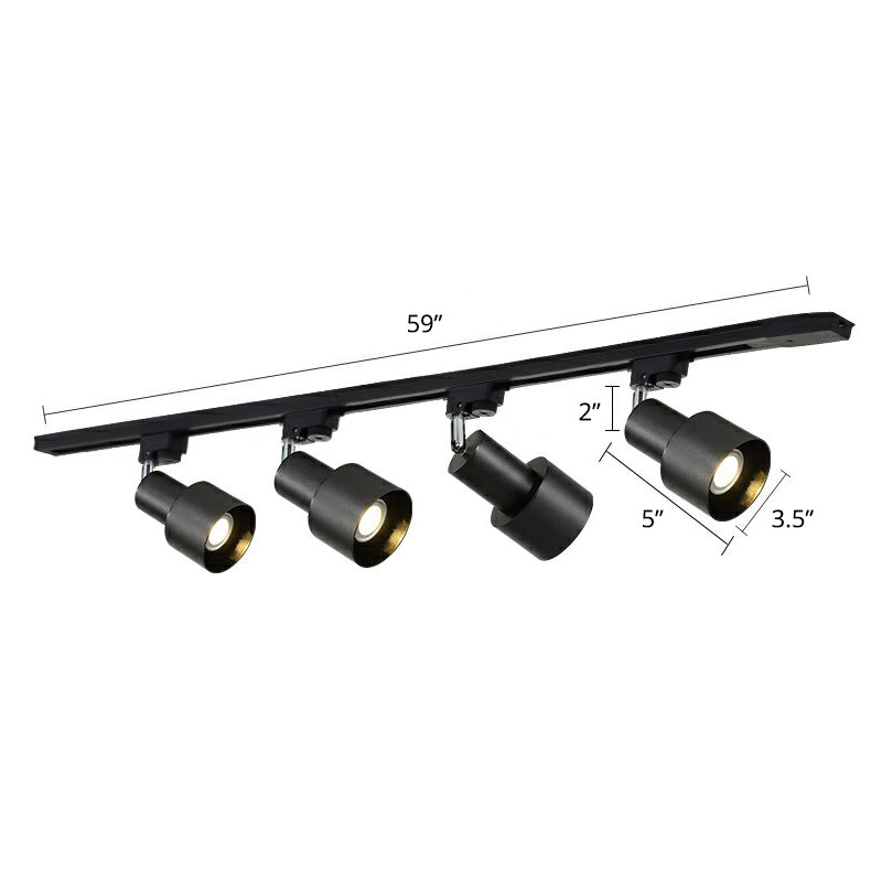 Grenade Shaped Metal Track Light Fixture Modern Style Semi Mount Lighting for Living Room