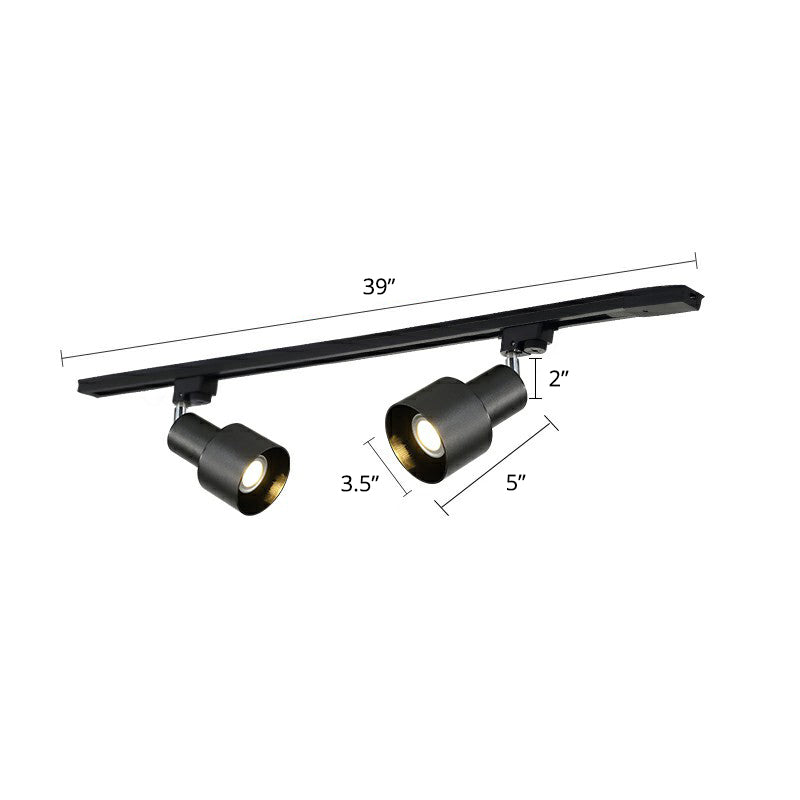 Grenade Shaped Metal Track Light Fixture Modern Style Semi Mount Lighting for Living Room