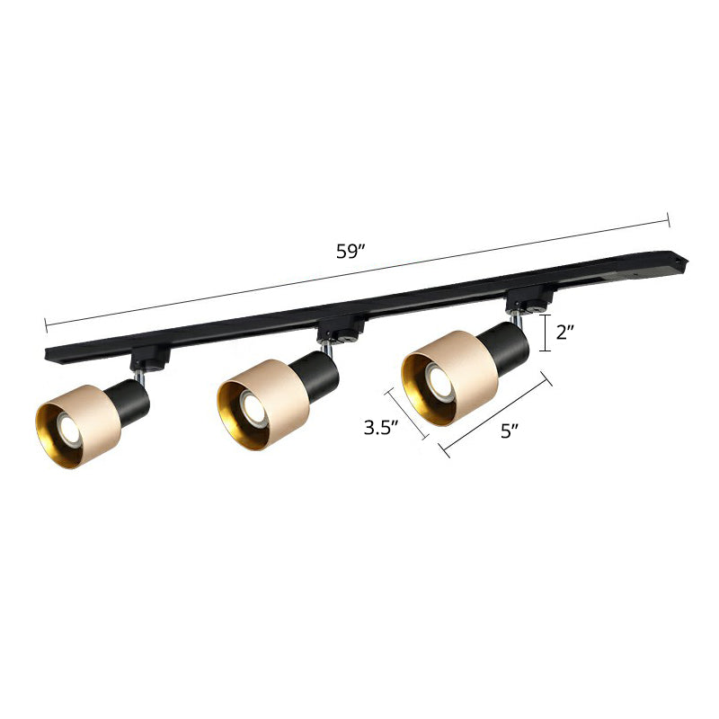 Grenade Shaped Metal Track Light Fixture Modern Style Semi Mount Lighting for Living Room