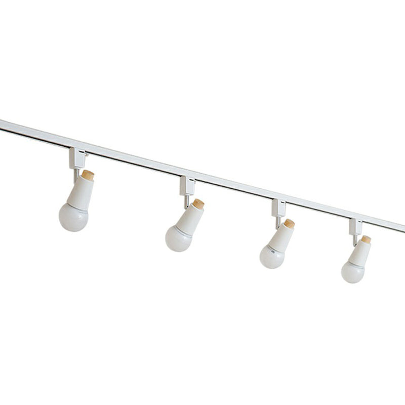 Nordic Conical Semi Flush Mounted Track Light Metal Living Room Ceiling Light Fixture