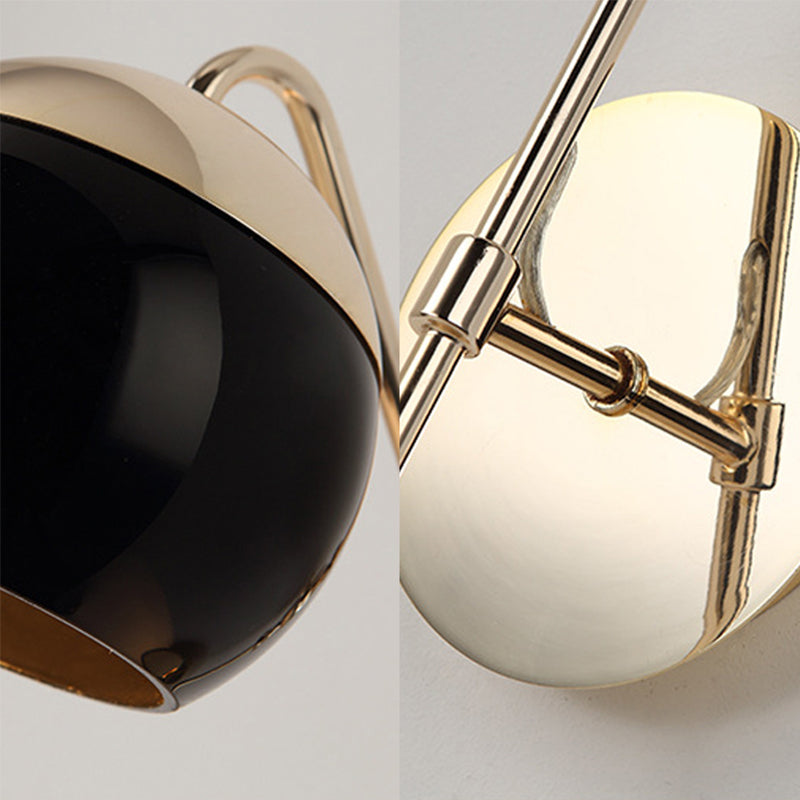 Orb Orb Shade Metal Wall Lighting Retro 1 Bulb Kitche Kitchen Mur Mury Light With Swing Bras en noir