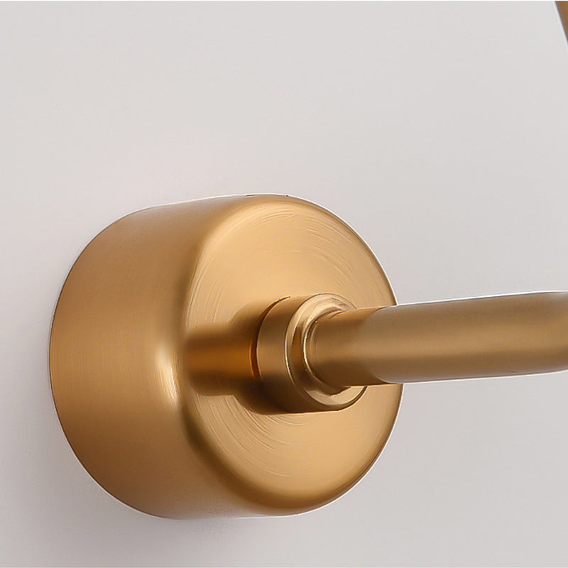 Goldene Backbirnenlampe Leicht Retro Metal 1-Licht Wohnzimmer Wandmontage Licht mit linearem Arm