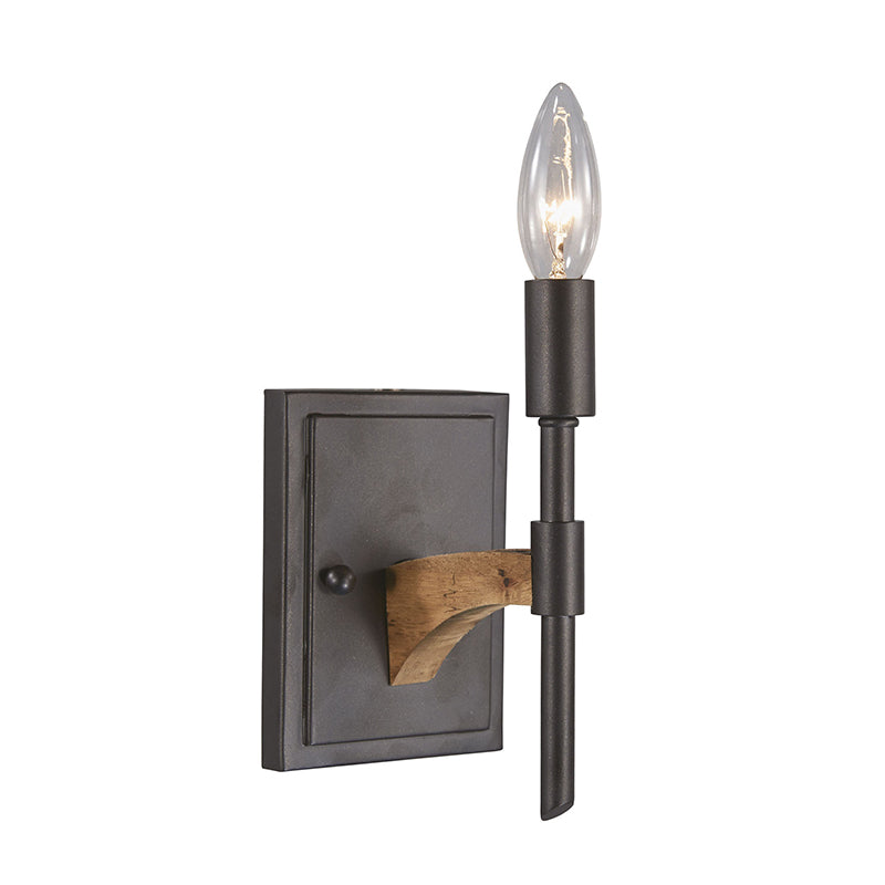 1 Cougie de tête / Cone Mur Éclairce Éclairage Mur en métal noir rétro Light Mourisé Ordre / AVEC L'OBEILLE