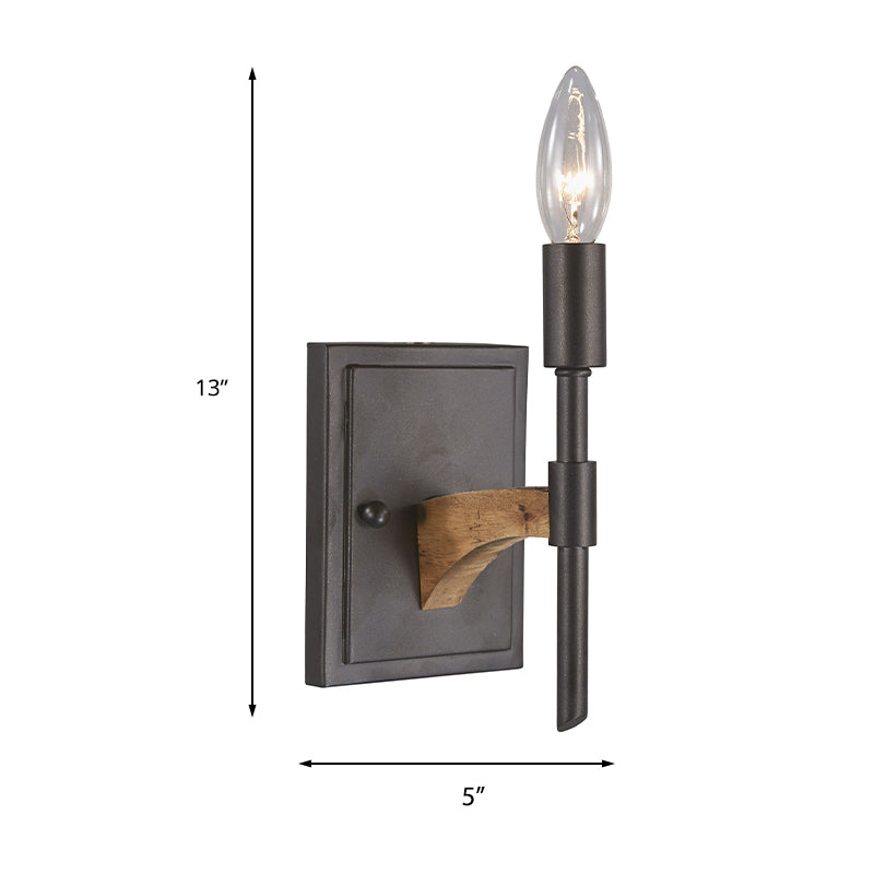 1 Cougie de tête / Cone Mur Éclairce Éclairage Mur en métal noir rétro Light Mourisé Ordre / AVEC L'OBEILLE