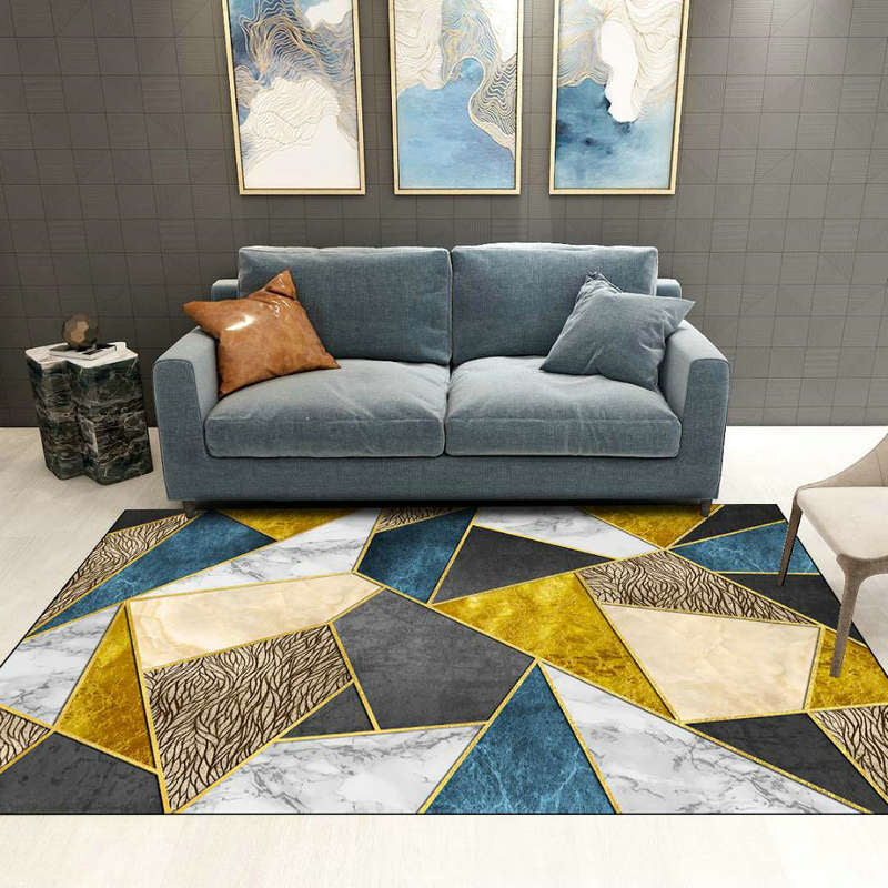 Tapis décoratif à domicile moderne Synthétique à imprimé multicole
