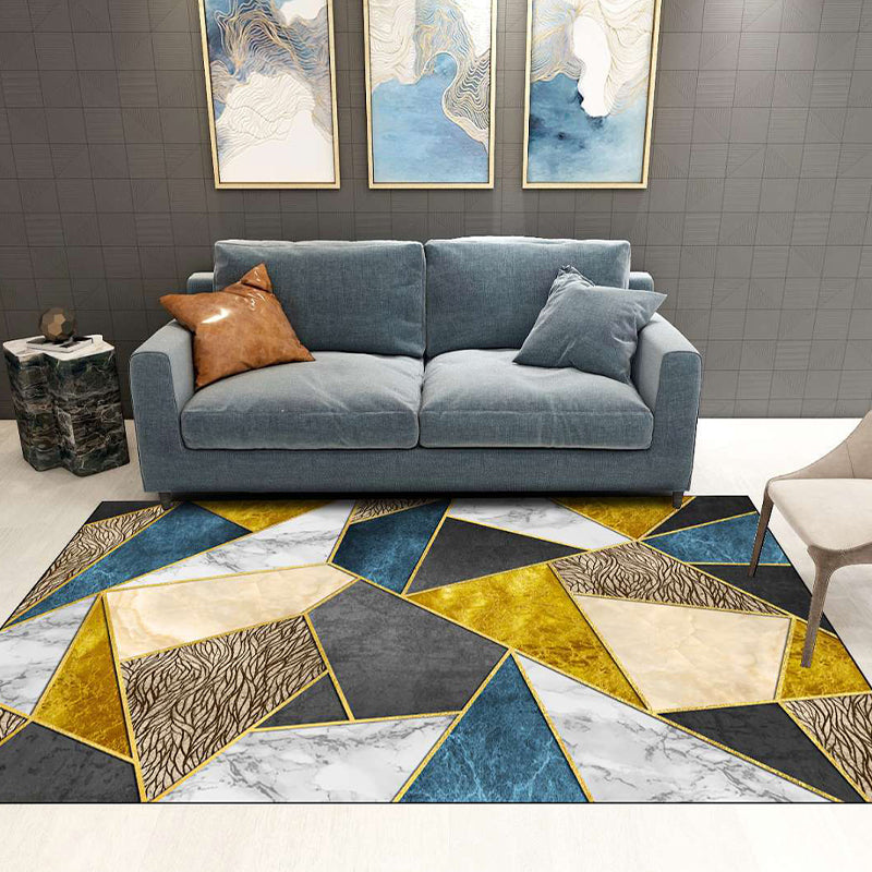 Tapis décoratif à domicile moderne Synthétique à imprimé multicole