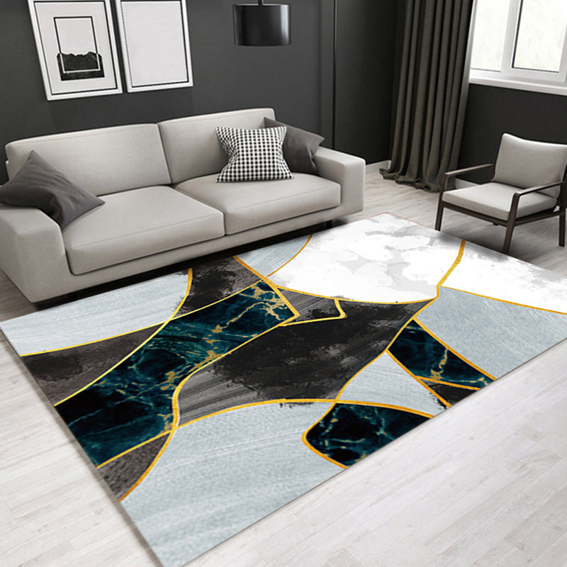 Glam Modern Rug Multi Color 3D Plant Print Rug Pet Friendly Non-Slip Machine Washable Rug for Living Room