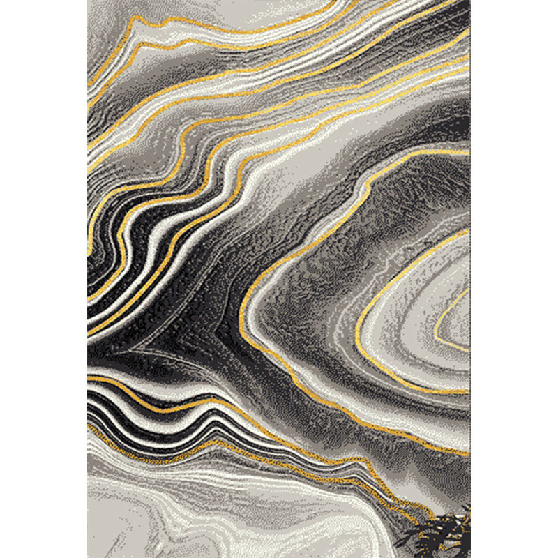 Minimalist Abstract Pattern Rug Multi Colored Polyester Carpet Washable Pet Friendly Anti-Slip Rug for Drawing Room