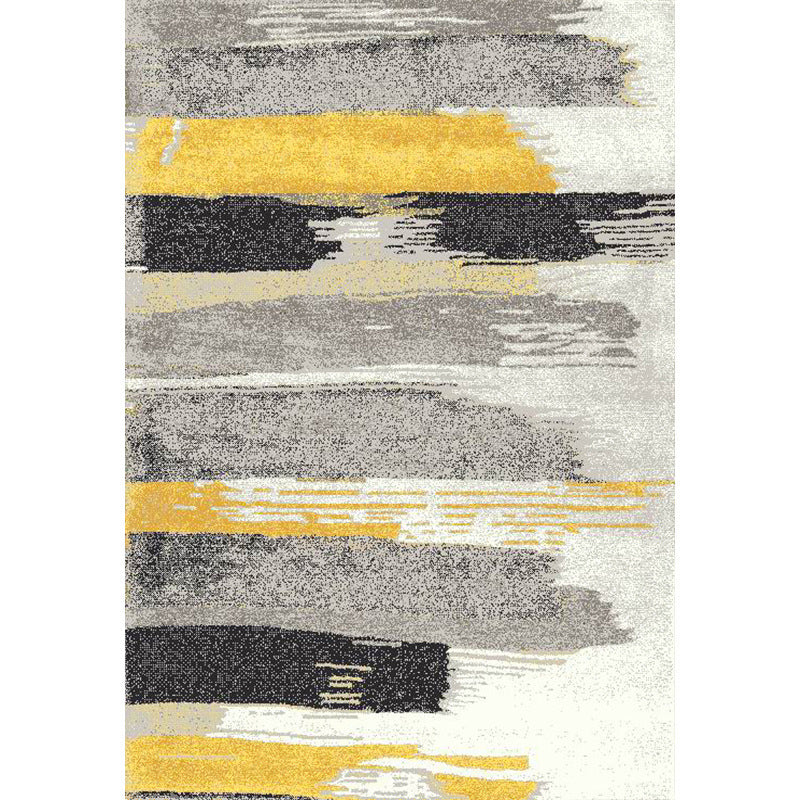 Minimalist Abstract Pattern Rug Multi Colored Polyester Carpet Washable Pet Friendly Anti-Slip Rug for Drawing Room
