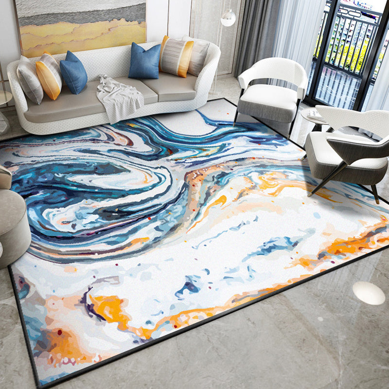 Dazzling Modern Rug Multicolor Abstract Print Rug Non-Slip Machine Washable Stain Resistant Rug for Drawing Room