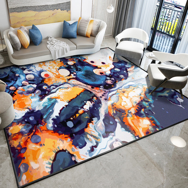 Dazzling Modern Rug Multicolor Abstract Print Rug Non-Slip Machine Washable Stain Resistant Rug for Drawing Room