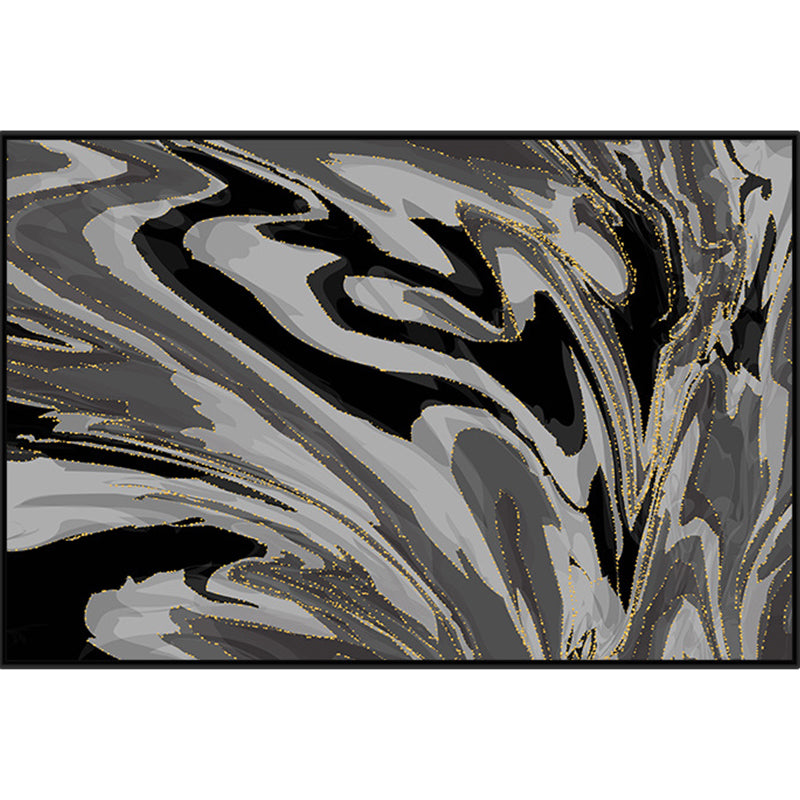 Modern Abstract Lava Print Rug Multi-Colored Modern Carpet Polypropylene Stain Resistant Non-Slip Backing Machine Washable Rug for Home