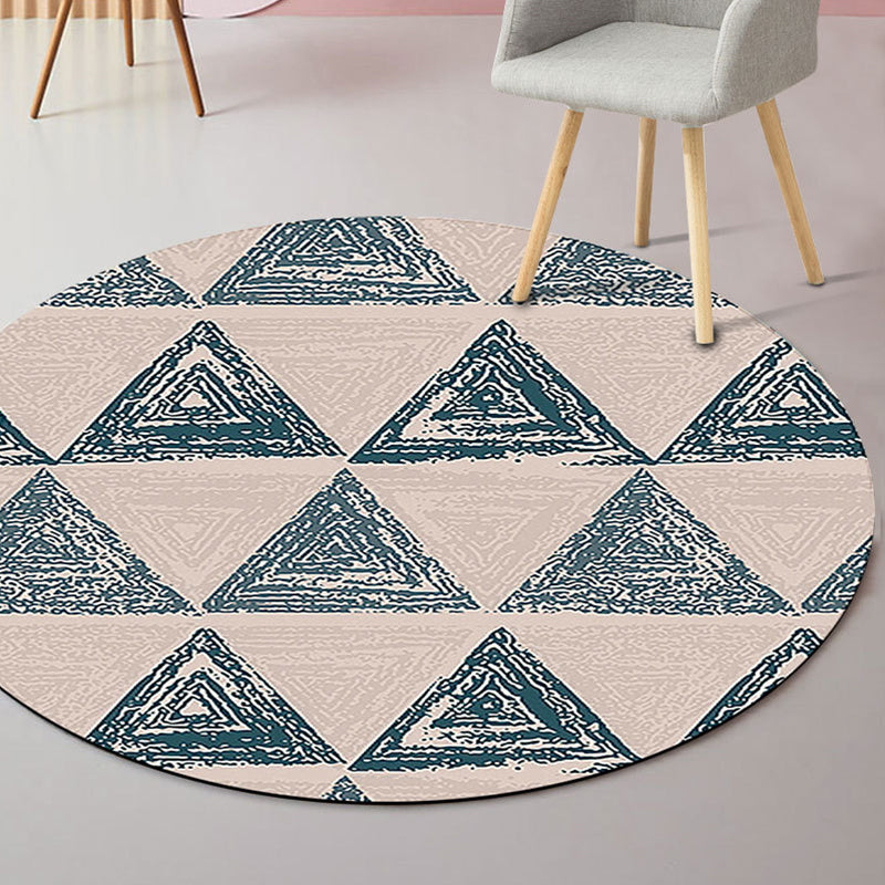Novelty Geometric Print Rug Multi Colored Modern Carpet Polyester Anti-Slip Backing Washable Stain Resistant Area Rug for Room
