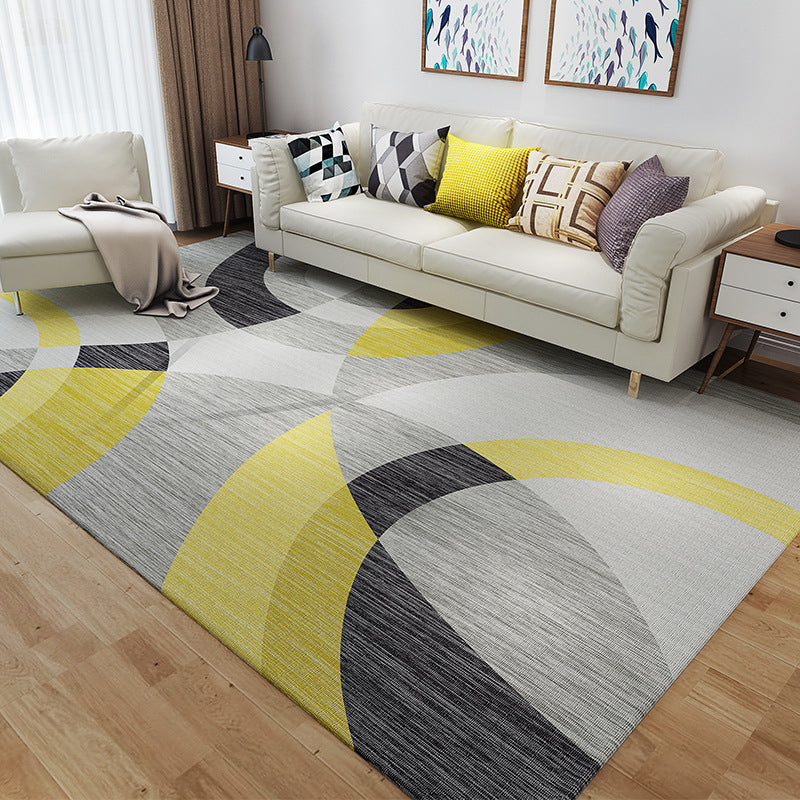 Multicolor Home Rug Modern 3D Print Geometric Rug Synthetics Washable Pet Friendly Anti-Slip Backing Area Rug