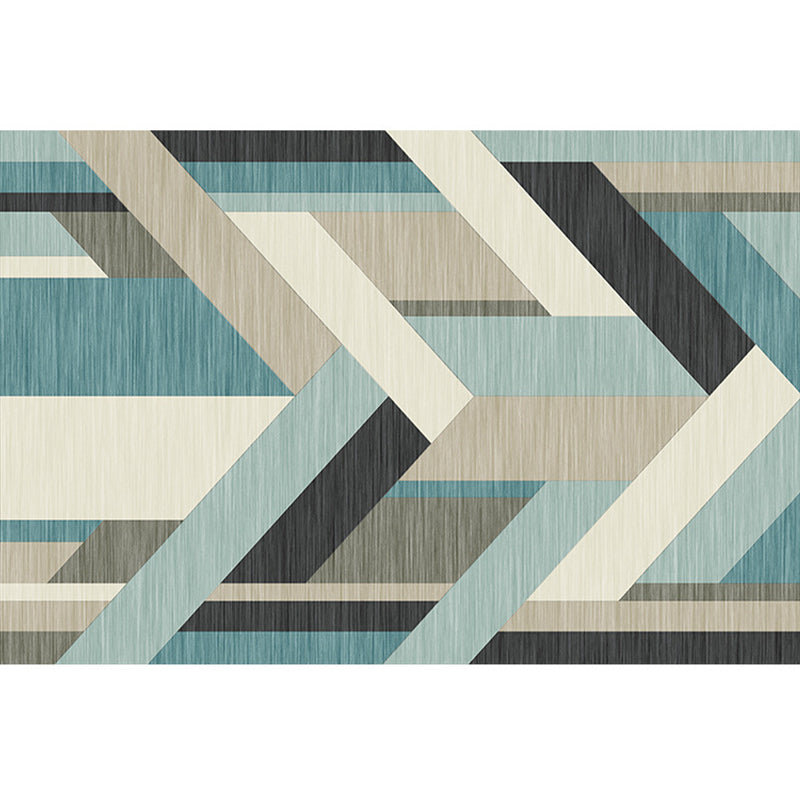 Multicolor Home Rug Modern 3D Print Geometric Rug Synthetics Washable Pet Friendly Anti-Slip Backing Area Rug