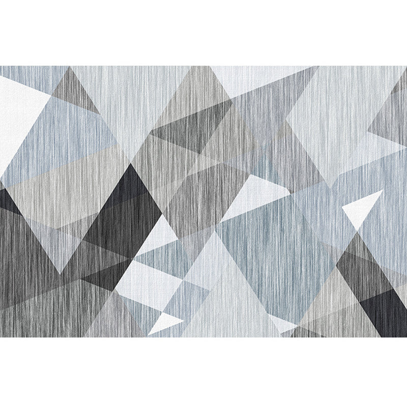 Multicolor Home Rug Modern 3D Print Geometric Rug Synthetics Washable Pet Friendly Anti-Slip Backing Area Rug
