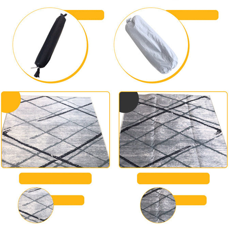 Simplicity Geometric Print Rug Multicolor Polypropylene Indoor Rug Stain Resistant Pet Friendly Anti-Slip Carpet for Home