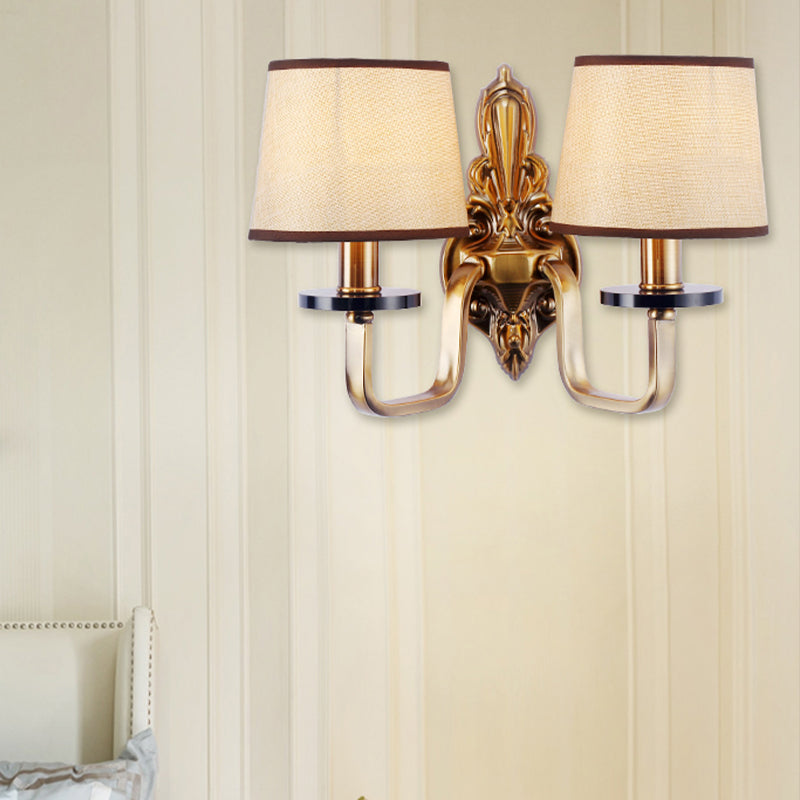 Fabric Barreau mural d'or de l'ombre du tissu 1/2