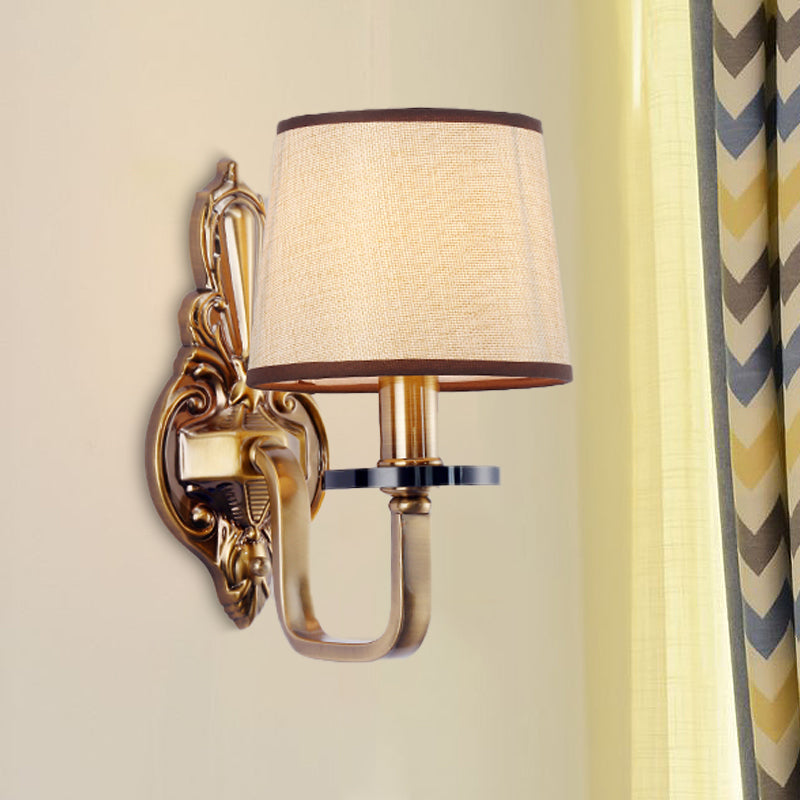 Fabric Barreau mural d'or de l'ombre du tissu 1/2