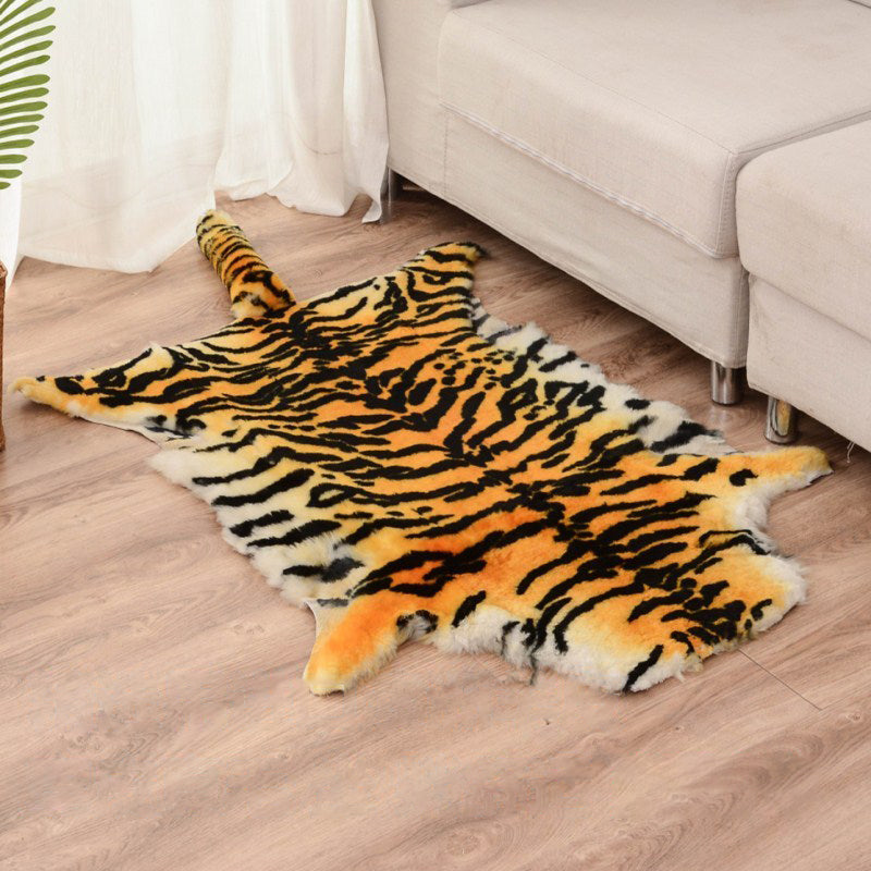Alfombra de estampado de animal creativo de lana de cordero múltiple alfombra interior de lana interior sin deslizamiento alfombra de área amigable para mascotas